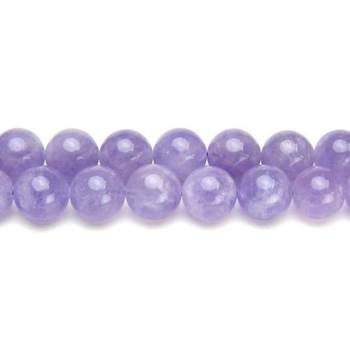 ラベンダーアメジスト 14mm 丸玉 天然石 ビーズ 半連 約17〜18cm