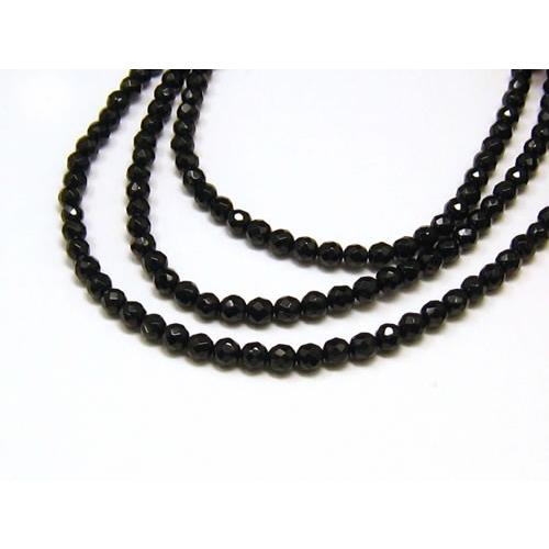 ブラックオニキス ミラーボール 32面 4mm 半連 約17〜18cm
