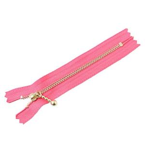 Y.K.K 玉付ファスナー ゴールド 12cm 10本 チェリーピンク 3G12-517