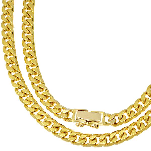 K18YG 8面シングル 喜平ネックレス 50cm 50.5g A♪ キヘイ 18金 イエローゴール...