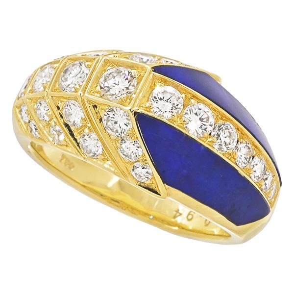 ピキョッティ ラピスラズリ ダイヤ0.94ct リング K18YG 12号 新品仕上げ済み♪送料無料...