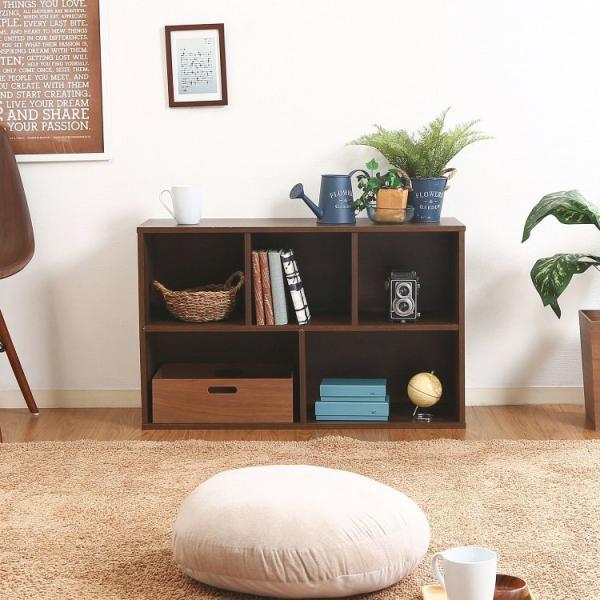 カラーボックス 収納棚 55×29×88cm おしゃれ ミディアムブラウン