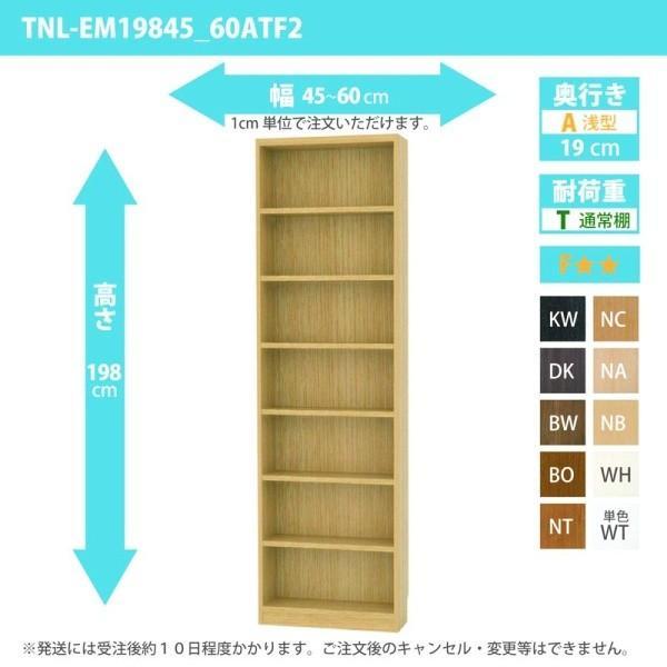 オーダー家具 収納棚 オーダーラック おしゃれ 幅45〜60cm 高さ198 奥行19cm