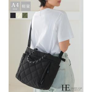 ショルダーバッグ レディース 軽い 60代 50代 40代 バッグ 2way 鞄 キルティング ロープハンドル 軽量 ナイロン A4 メール便不可 送料無料
