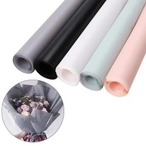 ラッピングペーパー 花束 包装紙 半透明 OPP ラッピング材 ギフト/工芸品/フラワー 梱包用 厚め 防水 破れにくい 無地 オシャレ DIY手作り 20枚入 ライトグレー