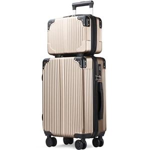 Xindzy 旅行出張 スーツケース 親子セット 化粧ケース キャリーケース 機内持込 ファスナー キャリーバッグ 超軽