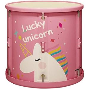 Bonarca ポータブルバスタブ バスタブ 浴槽 折りたたみ 直径70cm 高さ66cm 重量3.2kg 簡易 お風呂 固定ロック搭載 ラッキーユニコーン