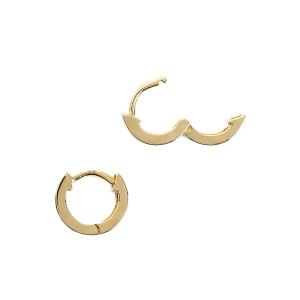 18金 フープピアス 幅広 小さめ イエローゴ...の詳細画像3