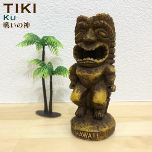ハワイ インテリア 雑貨 ハワイアンティキ【Wisdom Tiki M-01】幸運の