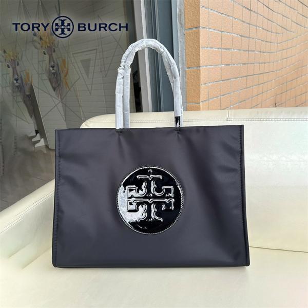 Tory Burch Ella トリーバーチ エラ トートバッグ ブラック　ナイロンバッグ ラージ ...