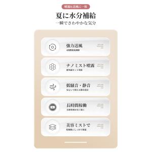 ミスト 扇風機 ハンディファン ミスト機能 冷...の詳細画像2