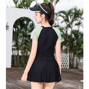 水着 女の子 ワンピース 中学生 高校生 半袖...の詳細画像5