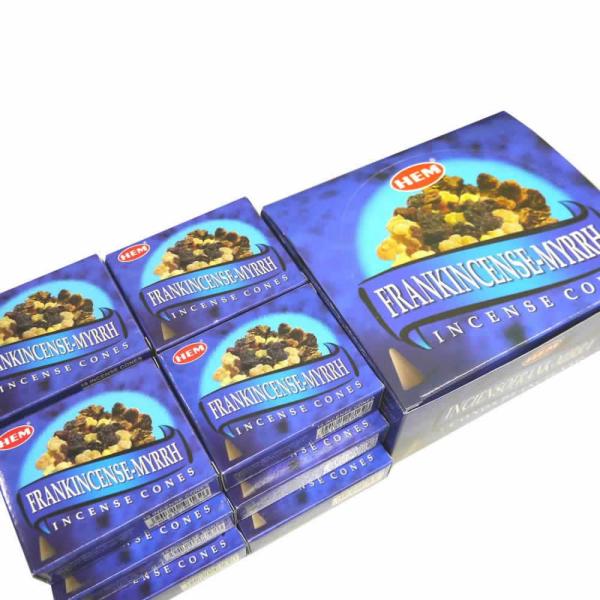 ネコポス選択で送料無料 フランキンセンス-ミルラ香 コーン HEM FRANKINCENSE MYR...