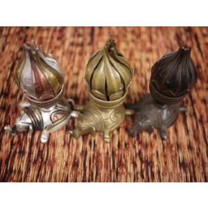 象と蓮の真鍮製コーン香用インセンスホルダー（香皿/お香たて）｜happyhour