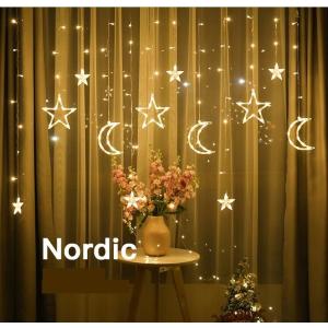 LED電飾 クリスマス イルミネーションライト 装飾ライト 3.5m スノーフレーク クリスマスツリー 星月 装飾 乾電池式 オーナメント 飾り 屋外 室内