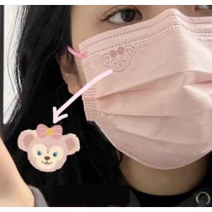 マスク チークカラー 不織布マスク 血色マスク 使い捨て プリーツ 3D立体 三層 耳が痛くない 可愛い 息しやすい 柄入り 感染予防 チークマスク ピンク 50枚
