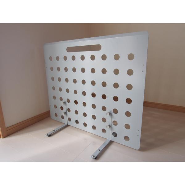 アルミ製パネル高級ペットゲート幅80cm高さ67cm自立タイプフェンス連結可能おしゃれ日本製自立式