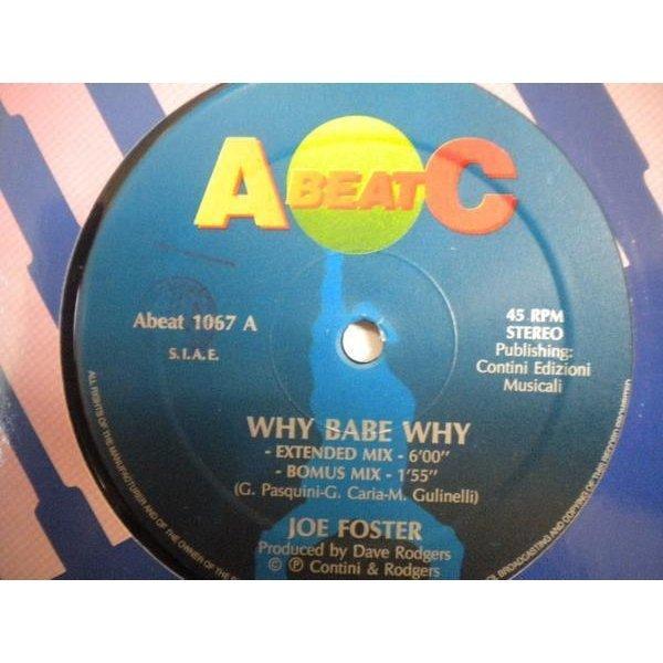 ◎ 希少! ユーロビート新品12inch Joe Foster / Why Babe Why アナロ...