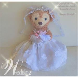 ディズニー ダッフィー＆シェリーメイ アロハウェディング 名入れ靴付 刺繍 ダッフィー シェリーメイ ウエディング