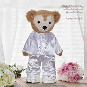 Disney ダッフィー タキシード 白スーツ 蝶ネクタイ Mサイズ