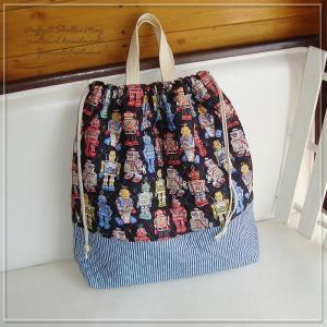 入園・入学準備に！ハンドメイドの巾着袋(ひつじ)*sta12-pouch