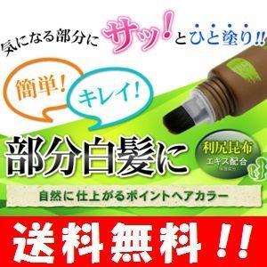 【送料無料】 自然に仕上がるポイントヘアカラー 50g　累計30万本突破！部分白髪に最適♪ 　白髪染め 白髪隠し 白髪かくし 部分白髪 利尻昆布エキス