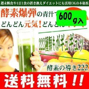 【送料無料】濃縮酵素青汁 酵素の導き222 大容量 600g  青汁なのにジュースのように甘くて美味しい♪ 青汁 国産 日本製 大麦若葉 子供 大好き