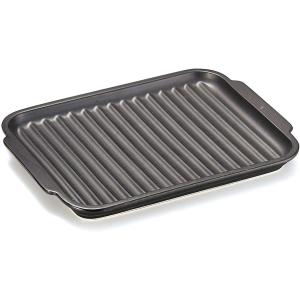 グリルトレー 万古焼グリルパン 魚焼きに 日本製 電子レンジ オーブン対応　23.7×16.5×2.7cm 送料無料（北海道、沖縄除く）08-08