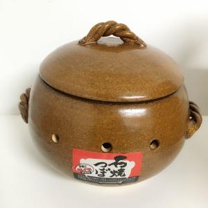 焼き芋鍋 窯変石焼つぼ 小 石付   直火ok 焼き芋鍋 調理器具
