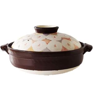 土鍋7号 みのさらら つばき 深鍋 1-2人用 かわいい 1.3L 直火鍋 日本製