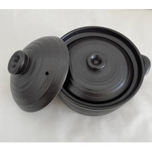 メタルIH2合炊きご飯釜 黒釉と白釉2色あり ...の詳細画像2