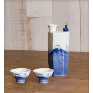 有田焼 古伊万里桜 酒器揃 (徳利×1、盃×5)（木箱入り） : 有田焼や 心