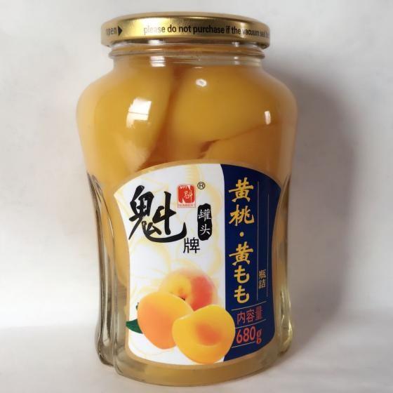 魁牌 黄桃罐頭 缶詰黄もも　フルーツ缶 680g 中華食材 中国食品　冷凍商品と同梱不可