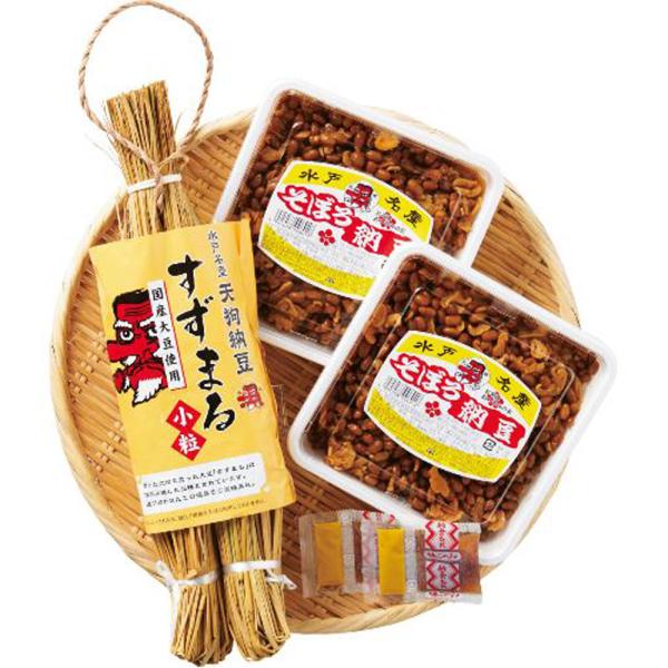 茨城 「元祖天狗納豆」 水戸納豆 (すずまるわら納豆70g×2+そぼろ納豆300g×2)