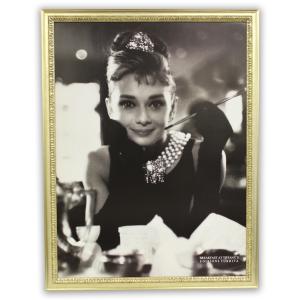 3枚セット 33×43cm アートパネル 枠付き フレーム絵画 オードリー