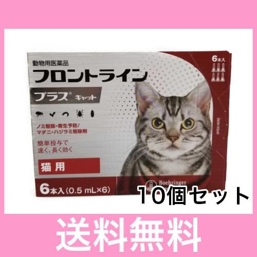 ◎【宅急便・送料無料】猫用　フロントラインプラス　６本　[10個セット]　※なくなり次第終売　期限2...