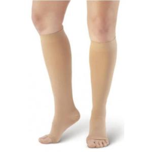 医療用弾性ストッキング　レックスフィット　厚手ハイソックス　爪先なし　中圧　Mサイズ　ライトベージュ1002