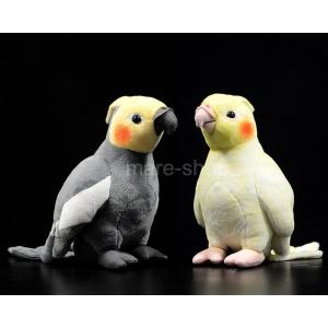 ぬいぐるみ インコ おもちゃ 2個セット オカメ 鳥 動物 クッション オウム 誕生日 プレゼント クリスマス｜happyoutlet8