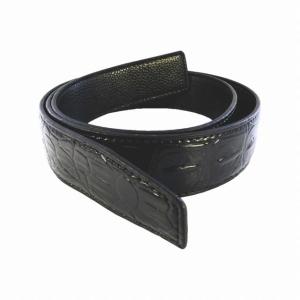 革のみ ベルト クロコ腹柄 オールレザー 約125cm 幅38mm ロングサイズ
