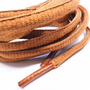 靴ひも 丸紐 無地 茶色 120cm シューレ...の詳細画像2