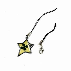 四葉 クローバー ストラップ 本物の四つ葉入り ストラップ1本おまけ