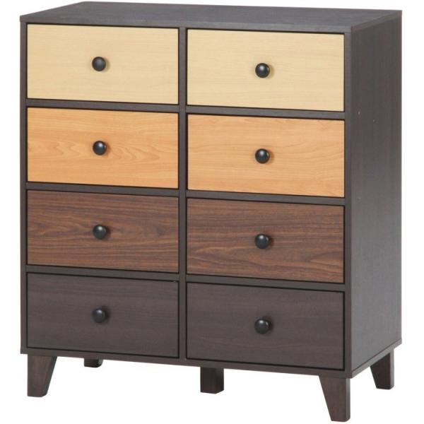 タンス おしゃれ 4段 洋服 収納 幅80×奥行39×高さ89cm