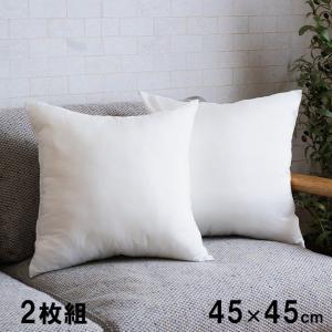 クッション 中身 45×45cm 2枚組 日本製 ヌードクッション 洗える｜happyrepo