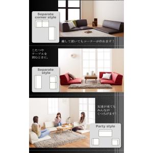 ローソファー おしゃれ コーナーソファー 合皮...の詳細画像4