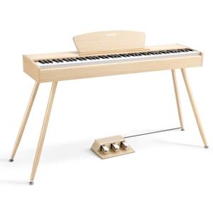 Donner 電子ピアノ 88鍵 ハンマーアクッション鍵盤 3本ペダル スタンド 