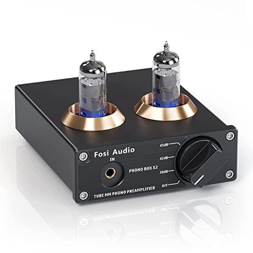 Fosi Audio BOX X2 プリアンプ MM ターンテーブル 6A2真空管 フォノプリアンプ...