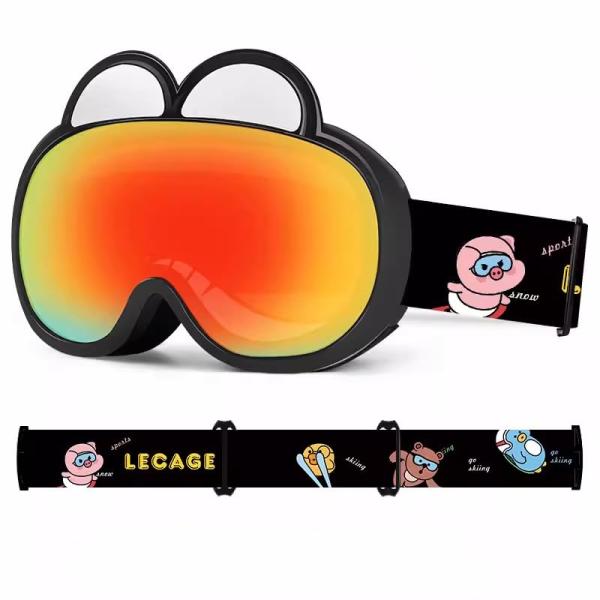 [LECAGE] 子供用スキー ゴーグル - UV400紫外線カット 球面 180*広い視界 防曇 ...