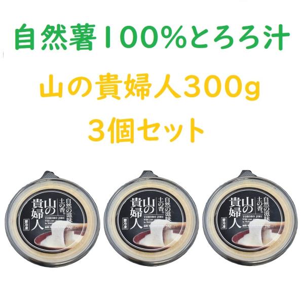 自然薯とろろ汁 山の貴婦人 300g 3個 自然薯100% 【尾白弁当】 静岡県産  冷凍