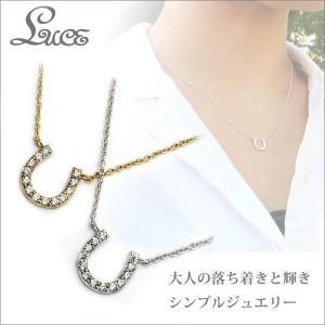 ネックレス スワロフスキー ホースシュー シルバー ゴールド 可愛い
