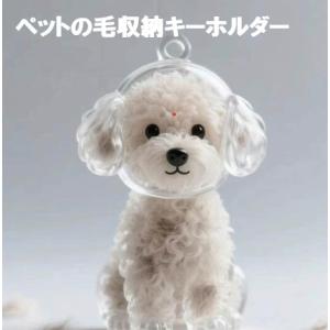 ペットの毛収納キーホルダー犬 猫 毛 収納 キーホルダー 遺毛 ケース ボトル 透明 カプセル 思い...
